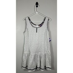 Vintage Tail Dress Womens Large Blue White Tennis Golf‎ 80s 90s Cotton